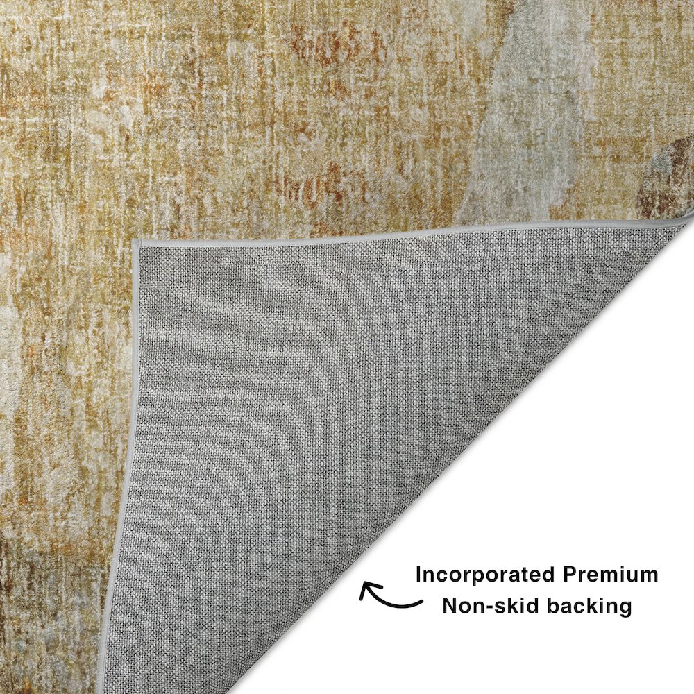 Luxury Washable Boca Taupe 3' x 5' Rug. Picture 4