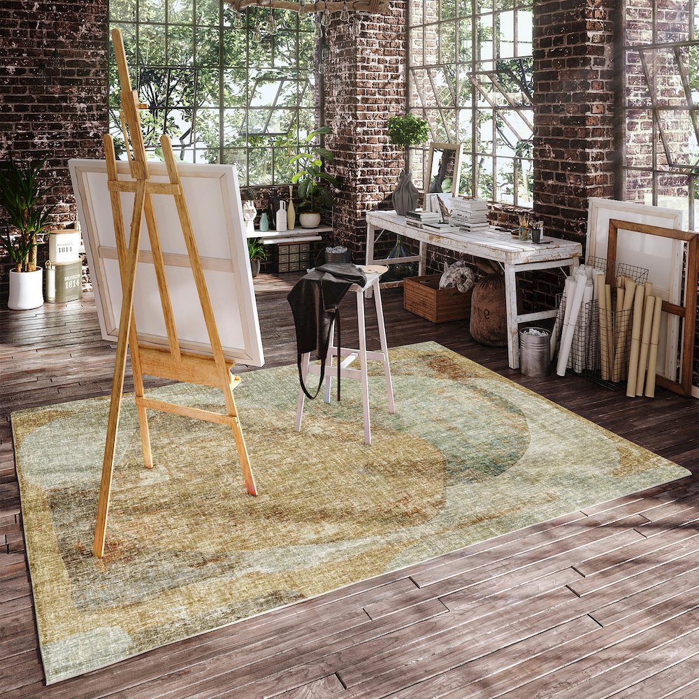 Luxury Washable Boca Taupe 8' x 10' Rug. Picture 5