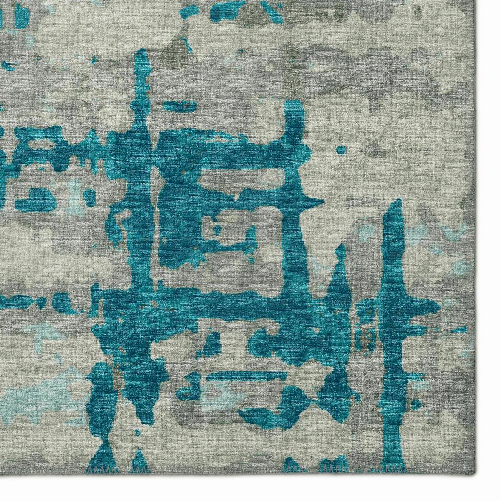 Bravado Peacock Contemporary Abstract 9' x 12' Area Rug Peacock ABV35. Picture 2