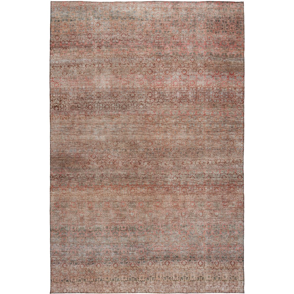 Luxury Washable Indoor/Outdoor Burano Coral 8' x 10' Rug. Picture 1