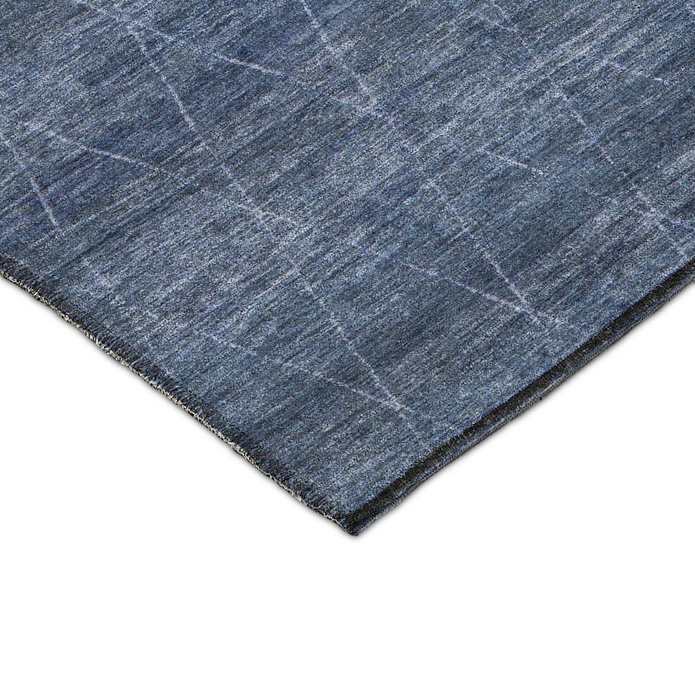Luxury Washable Indoor/Outdoor Burano Navy 3' x 5' Rug. Picture 2