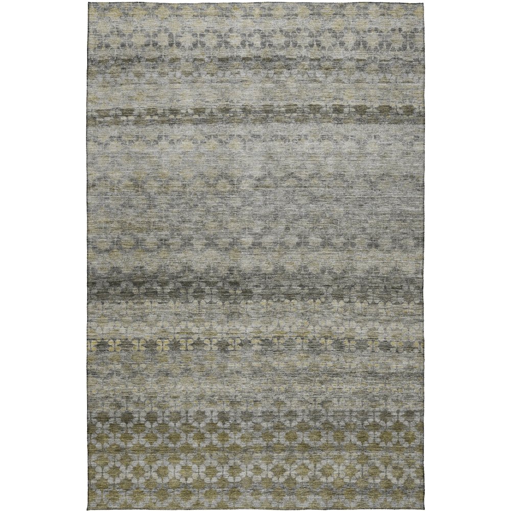 Luxury Washable Indoor/Outdoor Burano Pewter 8' x 10' Rug. Picture 1