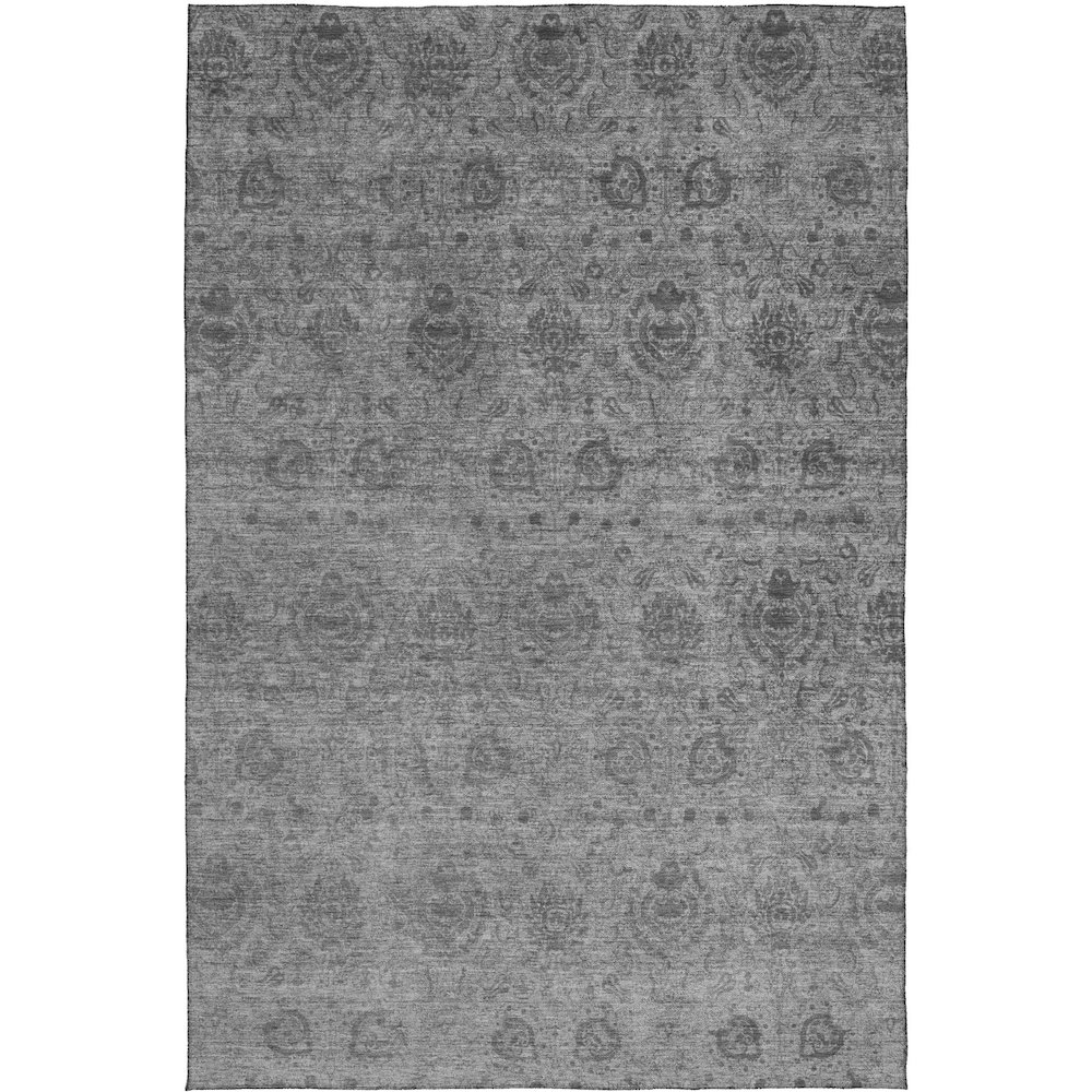 Luxury Washable Indoor/Outdoor Burano Gray 8' x 10' Rug. Picture 1