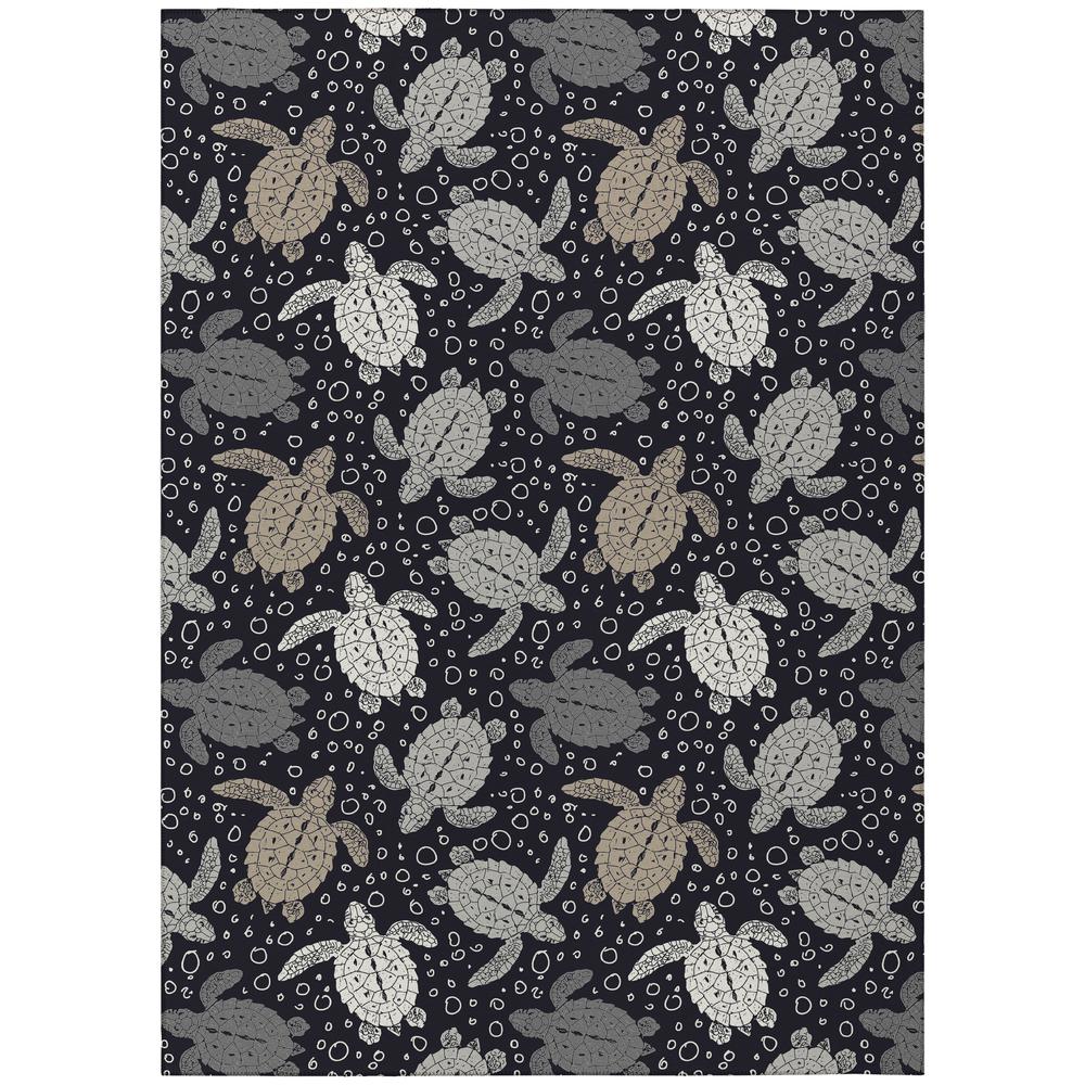 Indoor/Outdoor Surfside ASR43 Midnight Washable 8' x 10' Rug. Picture 1