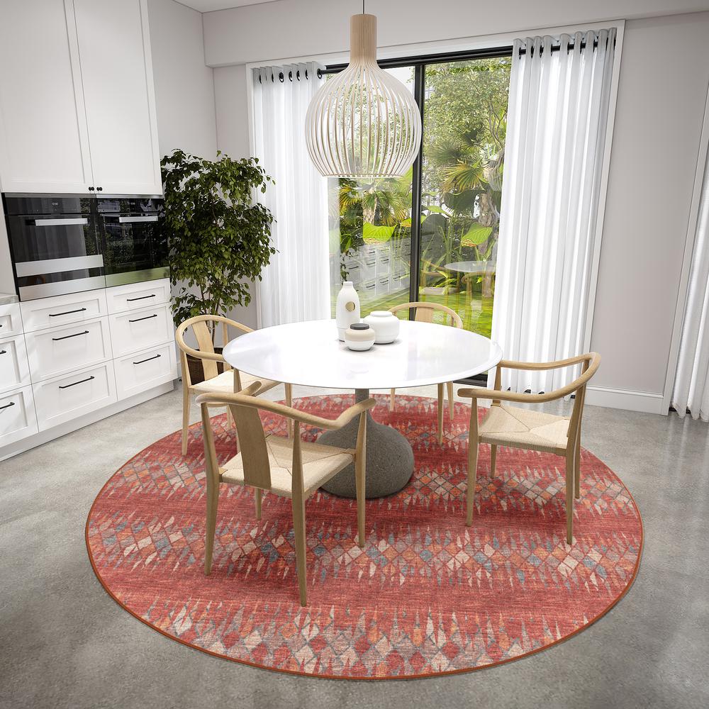 Winslow WL5 Paprika 8' x 8' Round Rug. Picture 2