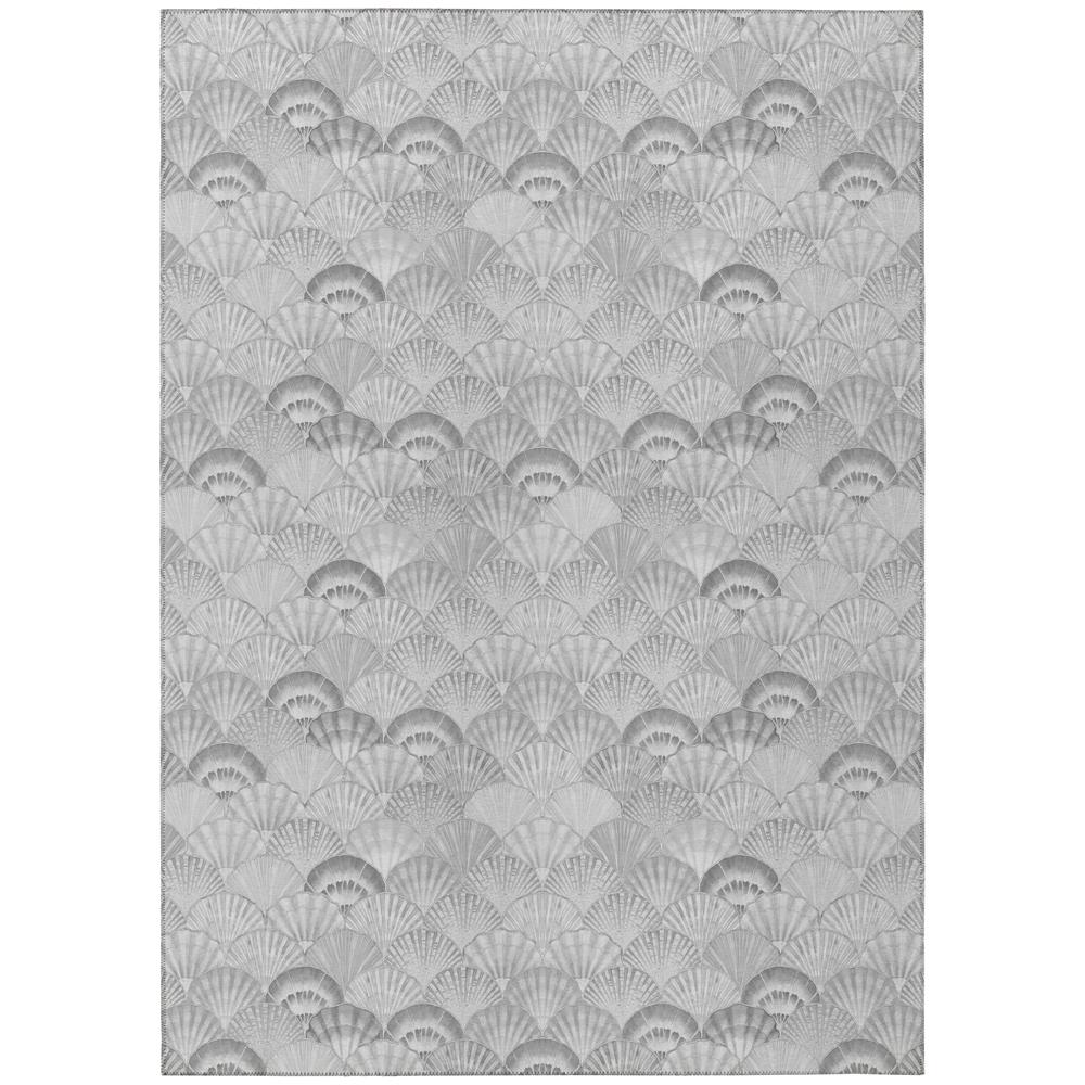 Indoor/Outdoor Surfside ASR32 Gray Washable 8' x 10' Rug. Picture 1