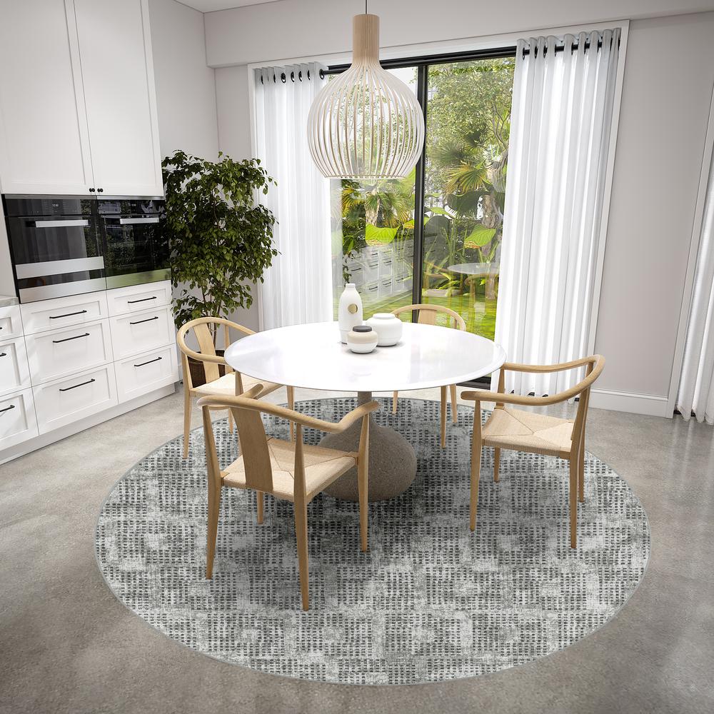Delano DA1 Pewter 8' x 8' Round Rug. Picture 2