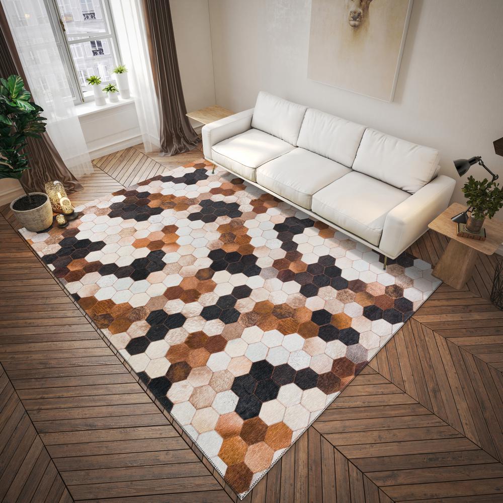 Laredo Multi Animal Patchwork 5' x 7'6" Area Rug Multi ALR39. Picture 1