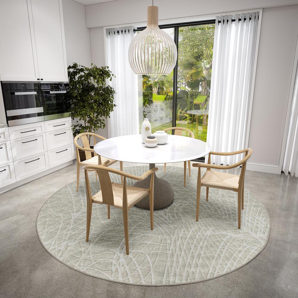 Winslow WL2 Taupe 8' x 8' Round Rug. Picture 2
