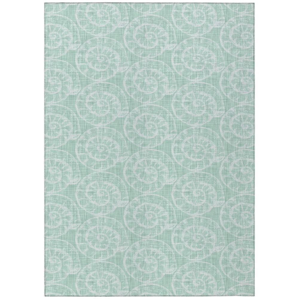 Indoor/Outdoor Surfside ASR41 Green Washable 8' x 10' Rug. Picture 1