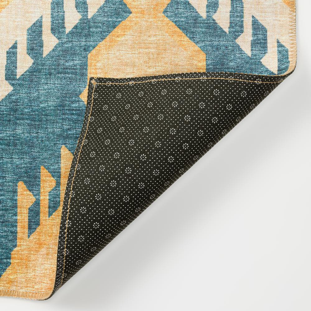Yuma Yellow Bohemian Ikat 9' x 12' Area Rug Yellow AYU32. Picture 4