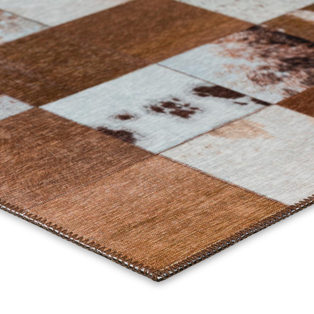 Laredo Brown Animal Patchwork 9' x 12' Area Rug Brown ALR40. Picture 3