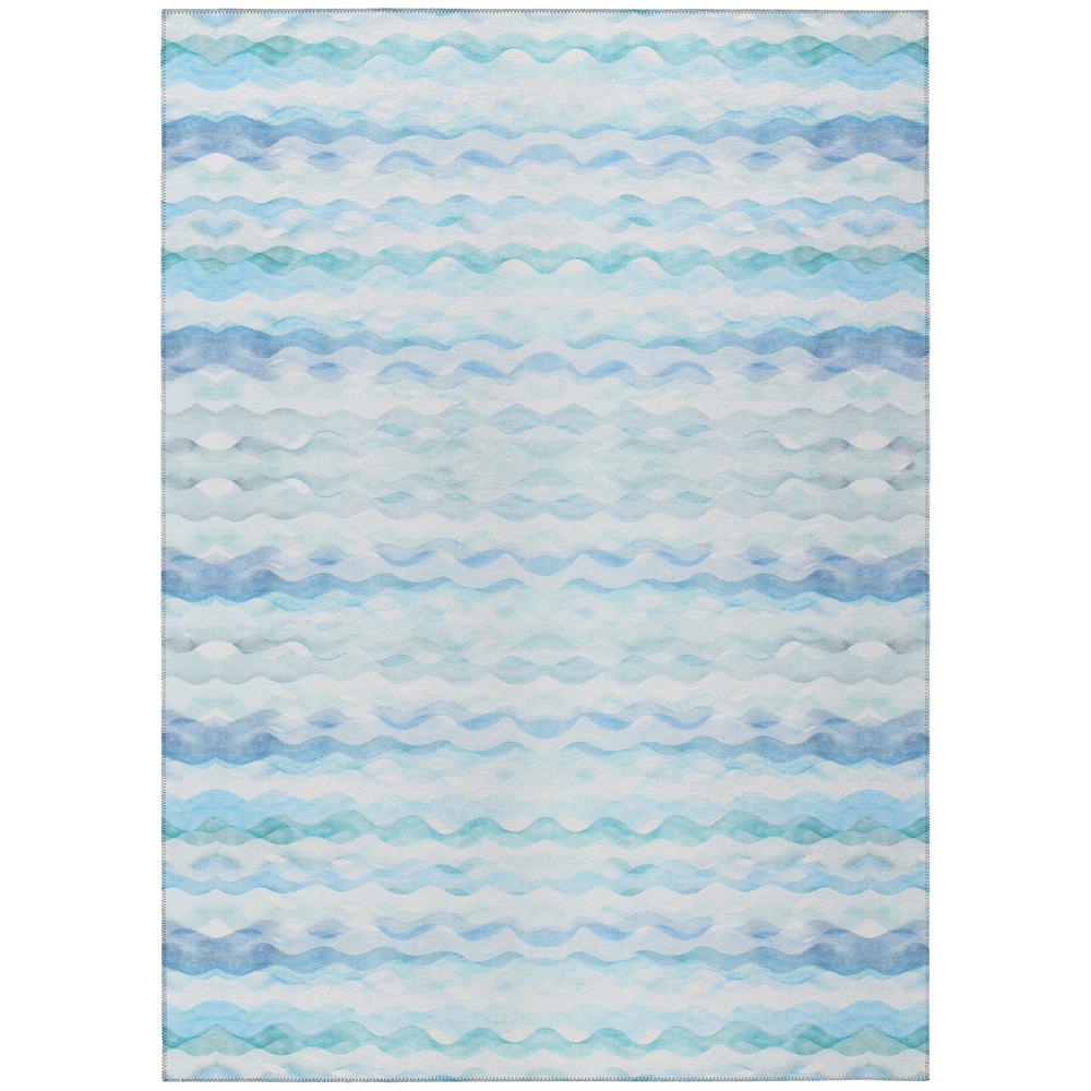 Indoor/Outdoor Surfside ASR46 Blue Washable 8' x 10' Rug. Picture 1