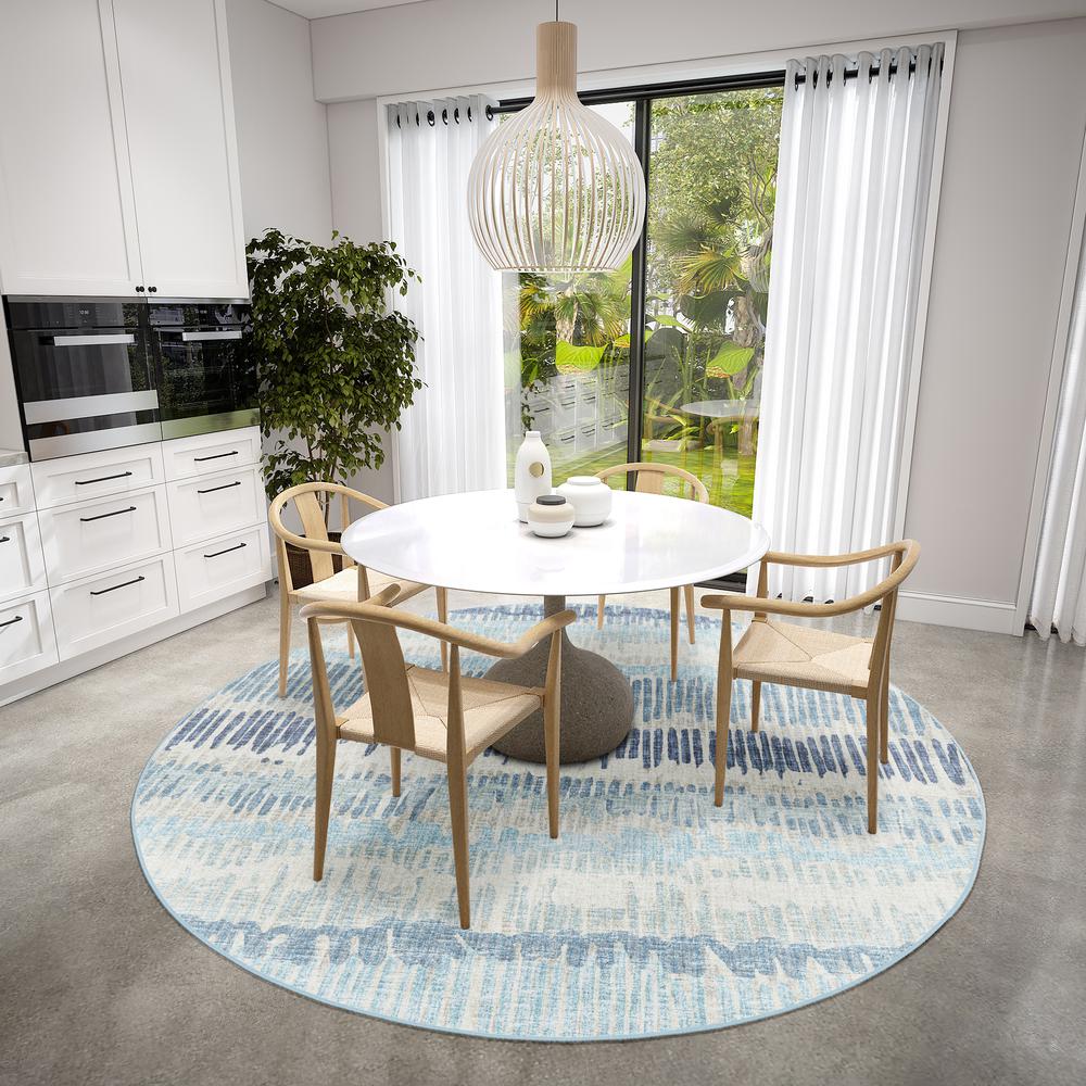Winslow WL4 Sky 8' x 8' Round Rug. Picture 2