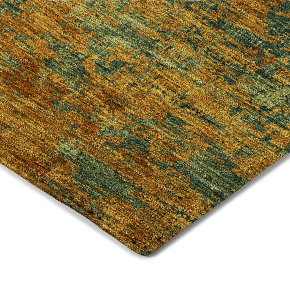 Luxury Washable Indoor/Outdoor Kochi Copper 3' x 5' Rug. Picture 2