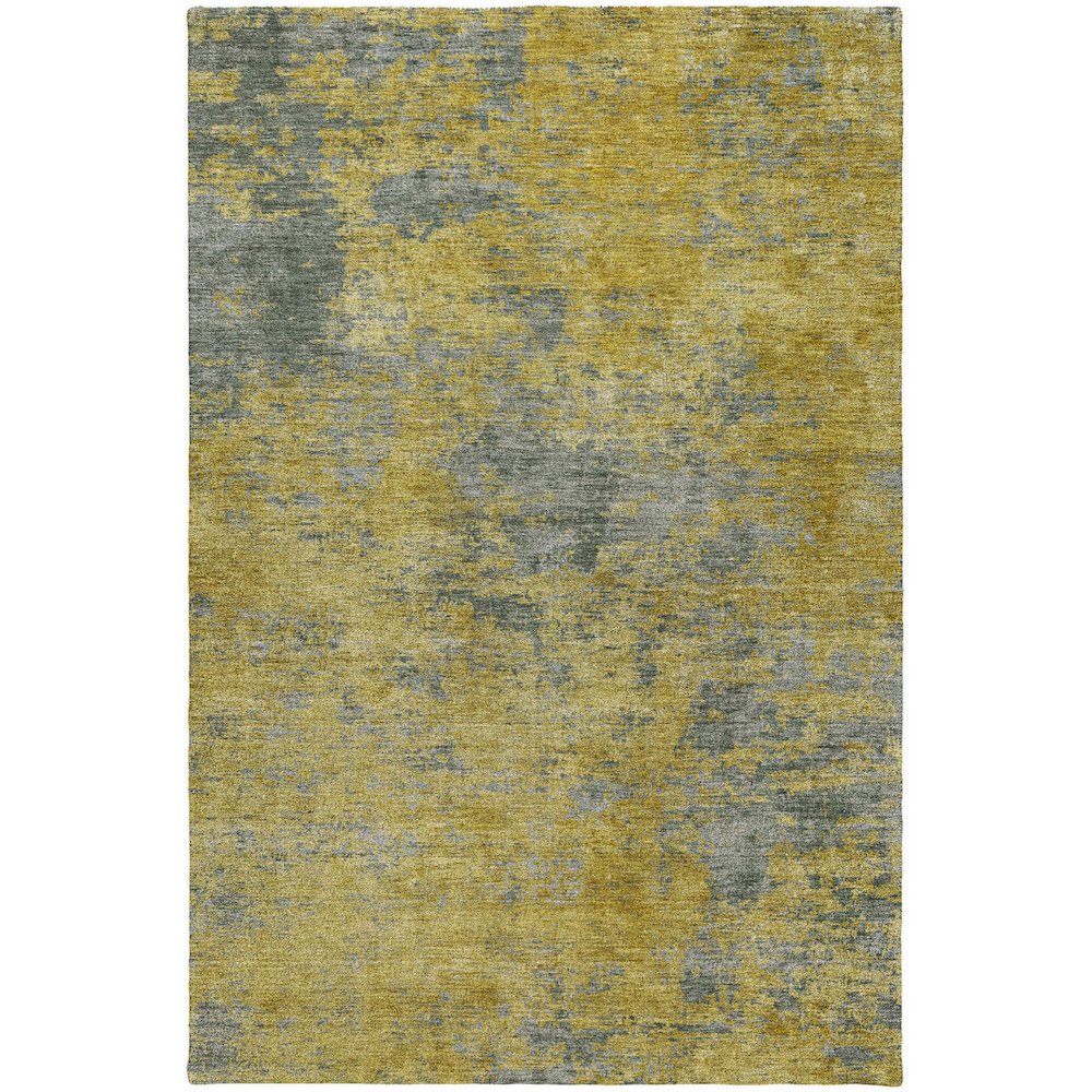 Luxury Washable Indoor/Outdoor Kochi Gold 8' x 10' Rug. Picture 1
