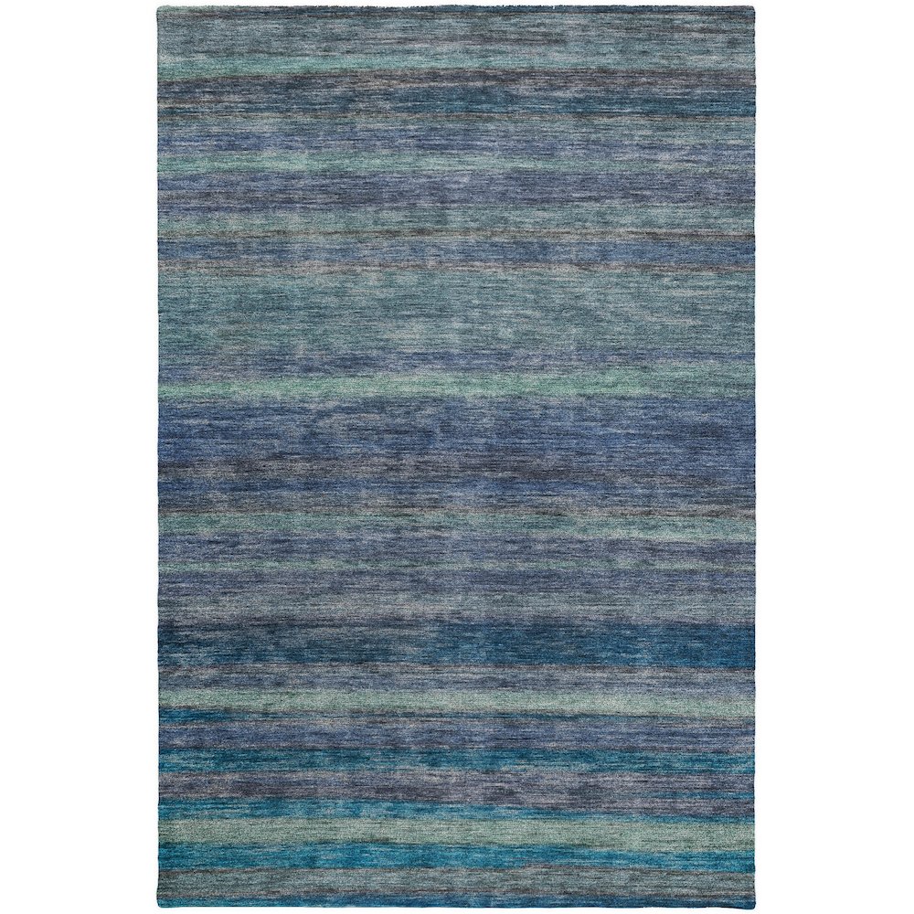 Luxury Washable Indoor/Outdoor Kochi Blue 8' x 10' Rug. Picture 1