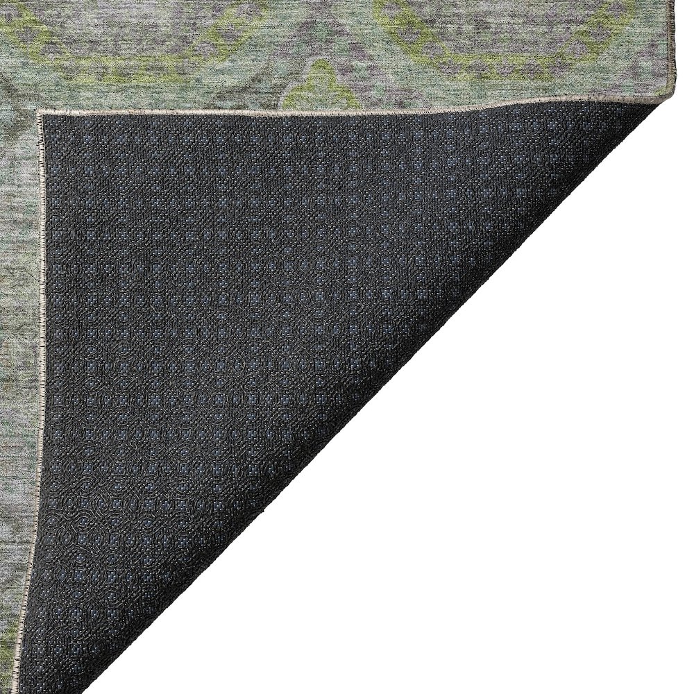 Indoor/Outdoor Karaj Olive 3' x 5' Rug. Picture 4