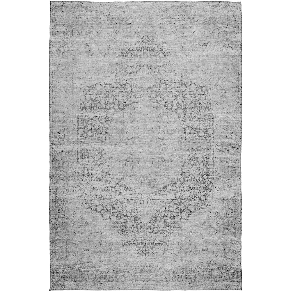 Indoor/Outdoor Karaj Gray 8' x 10' Rug. Picture 1