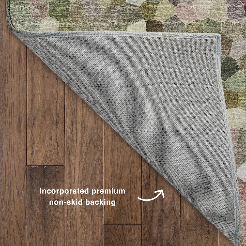 Luxury Washable Indoor/Outdoor Kaleidoscope KL1 Multi 3' x 5' Rug. Picture 4