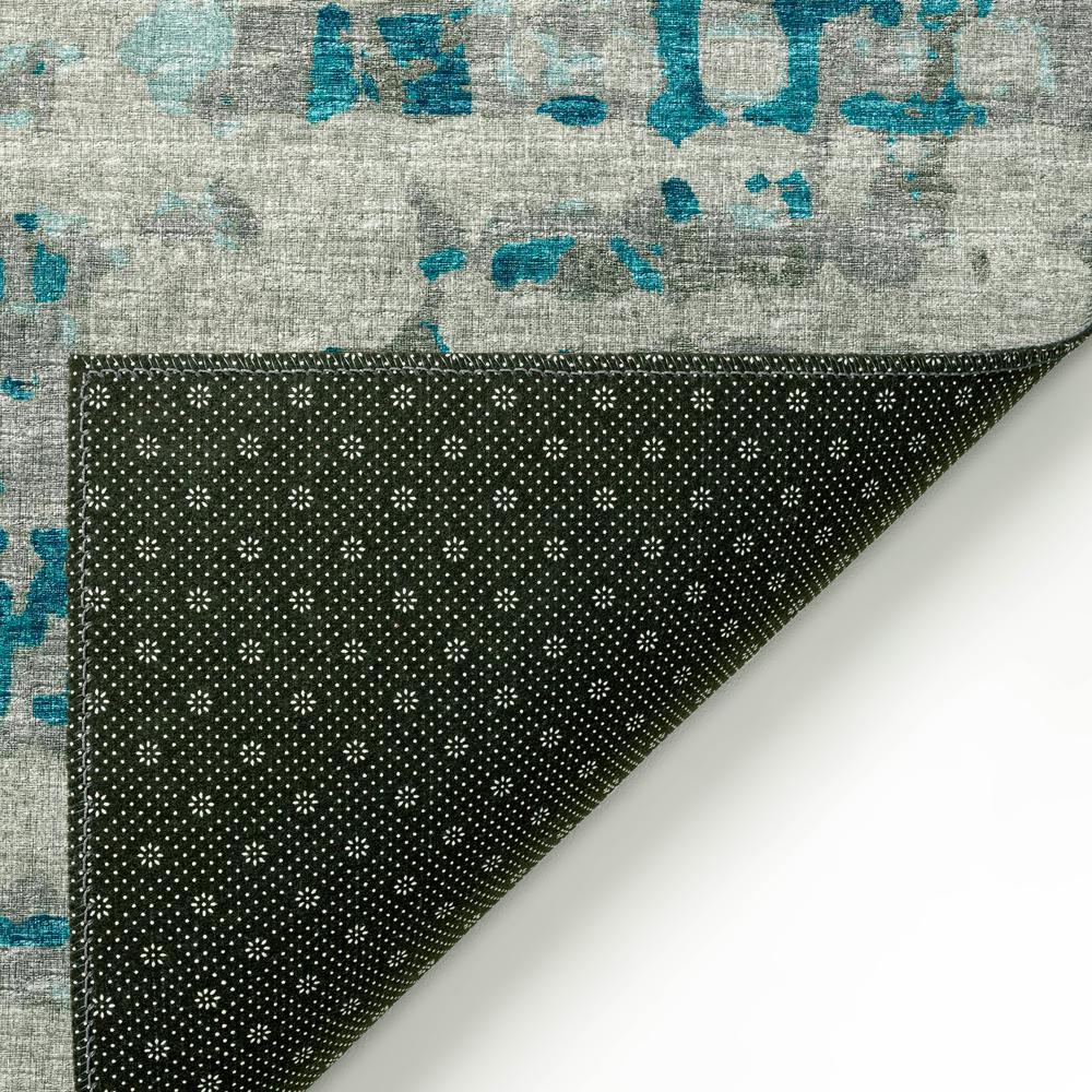 Bravado Peacock Contemporary Abstract 9' x 12' Area Rug Peacock ABV35. Picture 4