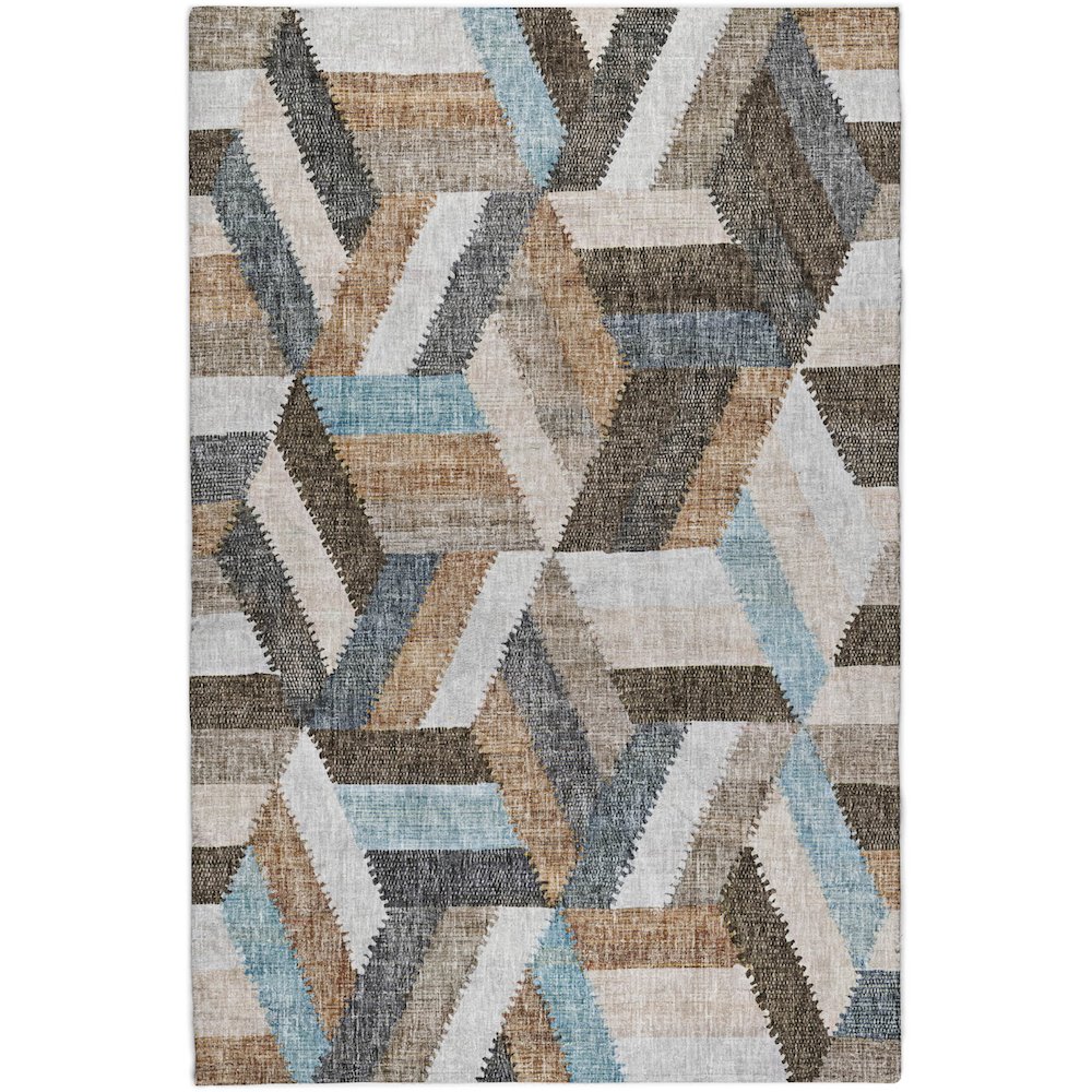 Luxury Washable Lorenzo Brown 8' x 10' Rug. Picture 1