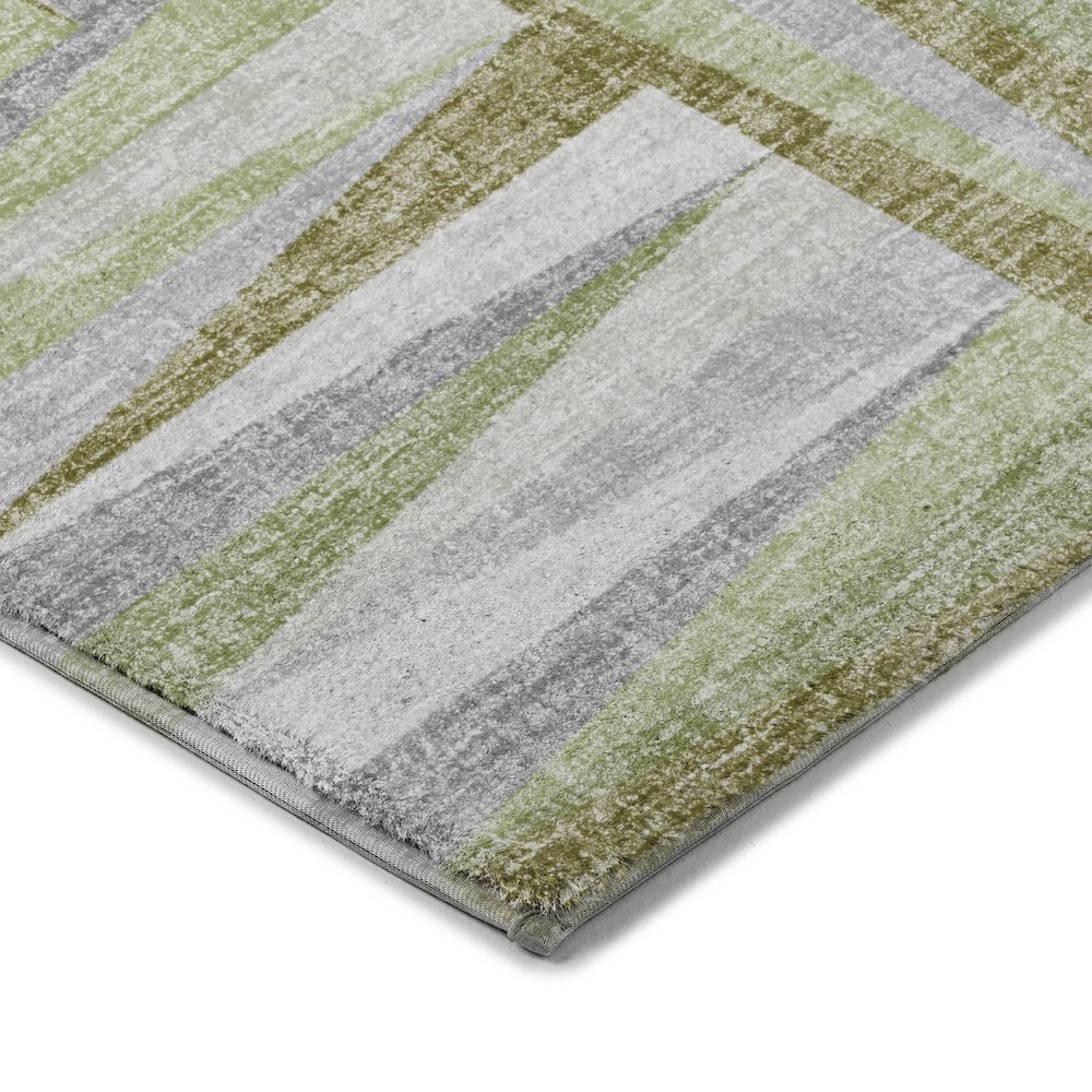 Luxury Washable Lorenzo Green 3' x 5' Rug. Picture 2