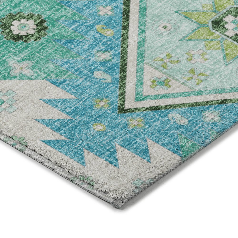 Luxury Washable Lorenzo Mint 3' x 5' Rug. Picture 2