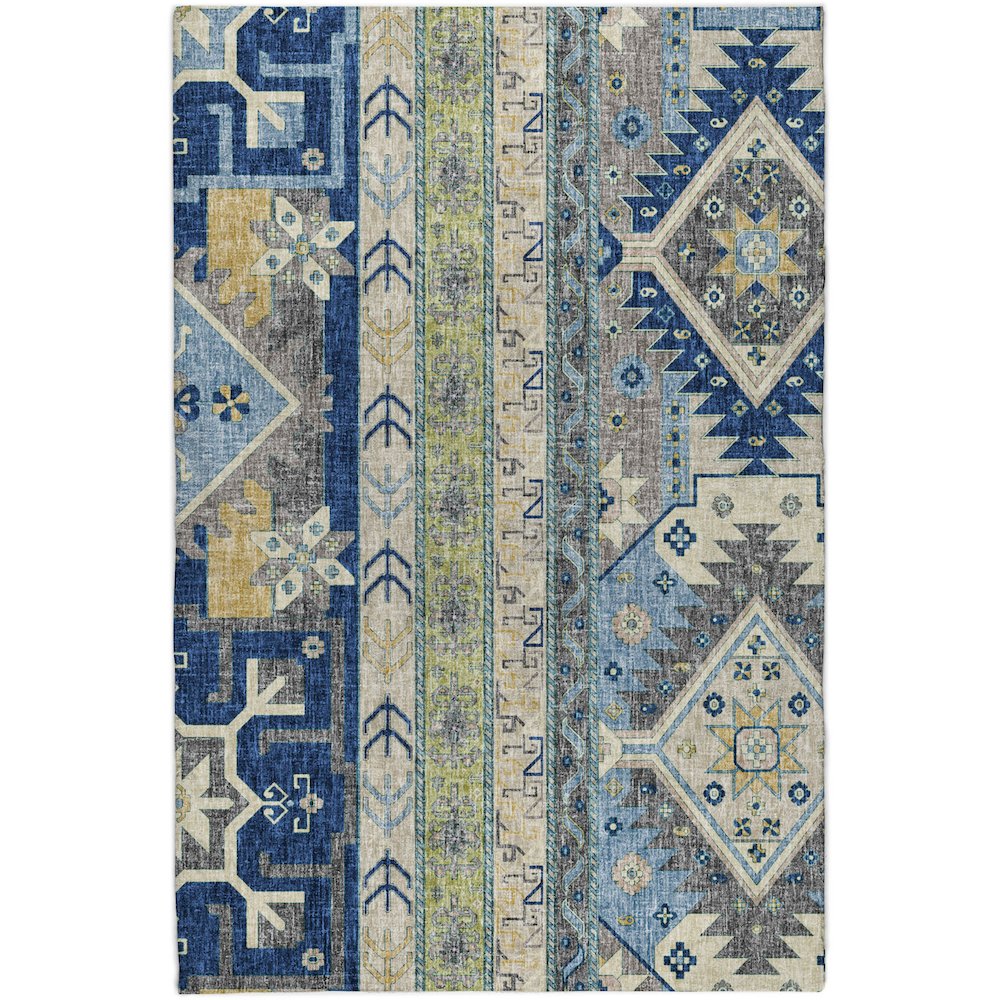 Luxury Washable Lorenzo Navy 8' x 10' Rug. Picture 1