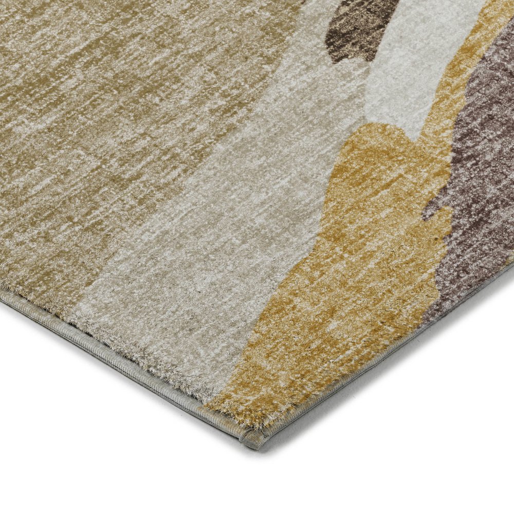 Luxury Washable Lorenzo Beige 3' x 5' Rug. Picture 2