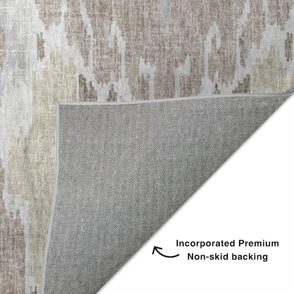 Luxury Washable Lorenzo Ivory 3' x 5' Rug. Picture 4