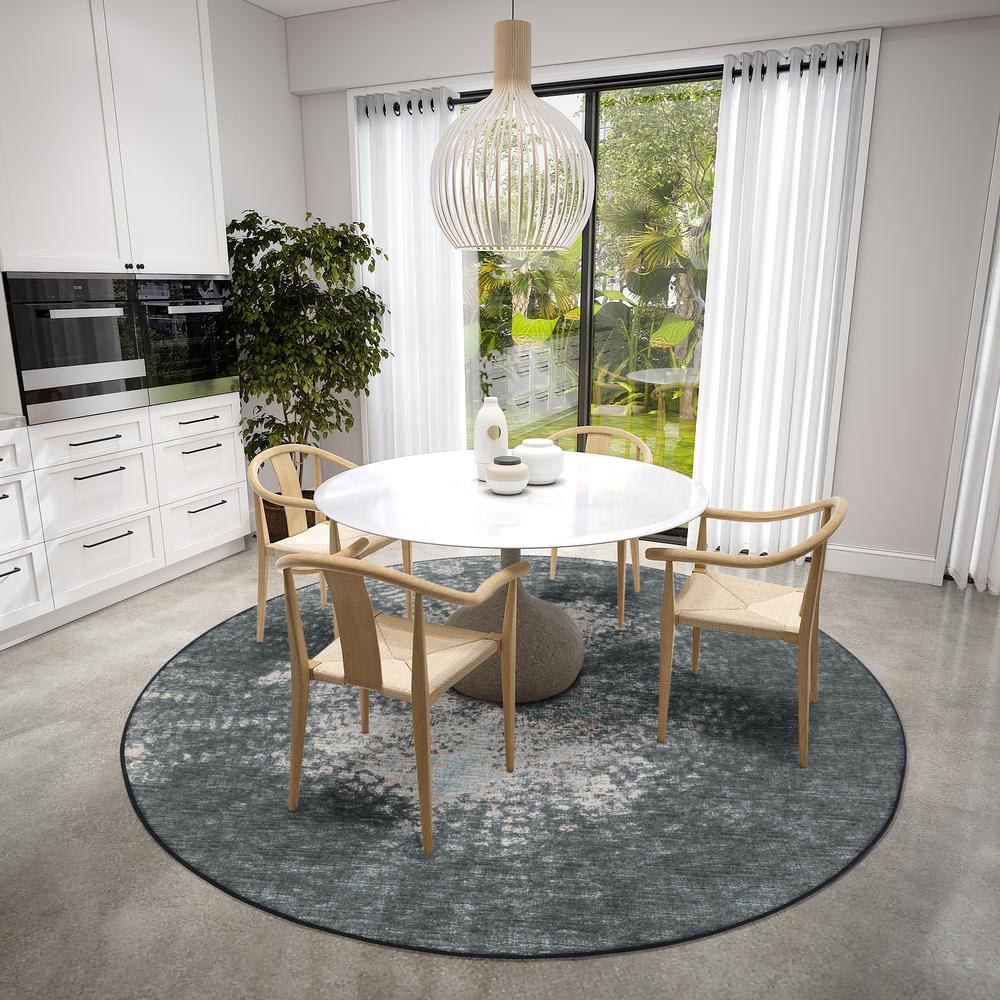 Winslow WL1 Midnight 8' x 8' Round Rug. Picture 2