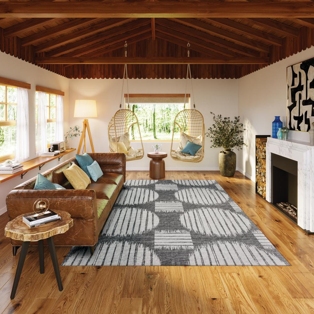 Indoor/Outdoor Sedona SN13 Midnight Washable 8' x 10' Rug. Picture 8