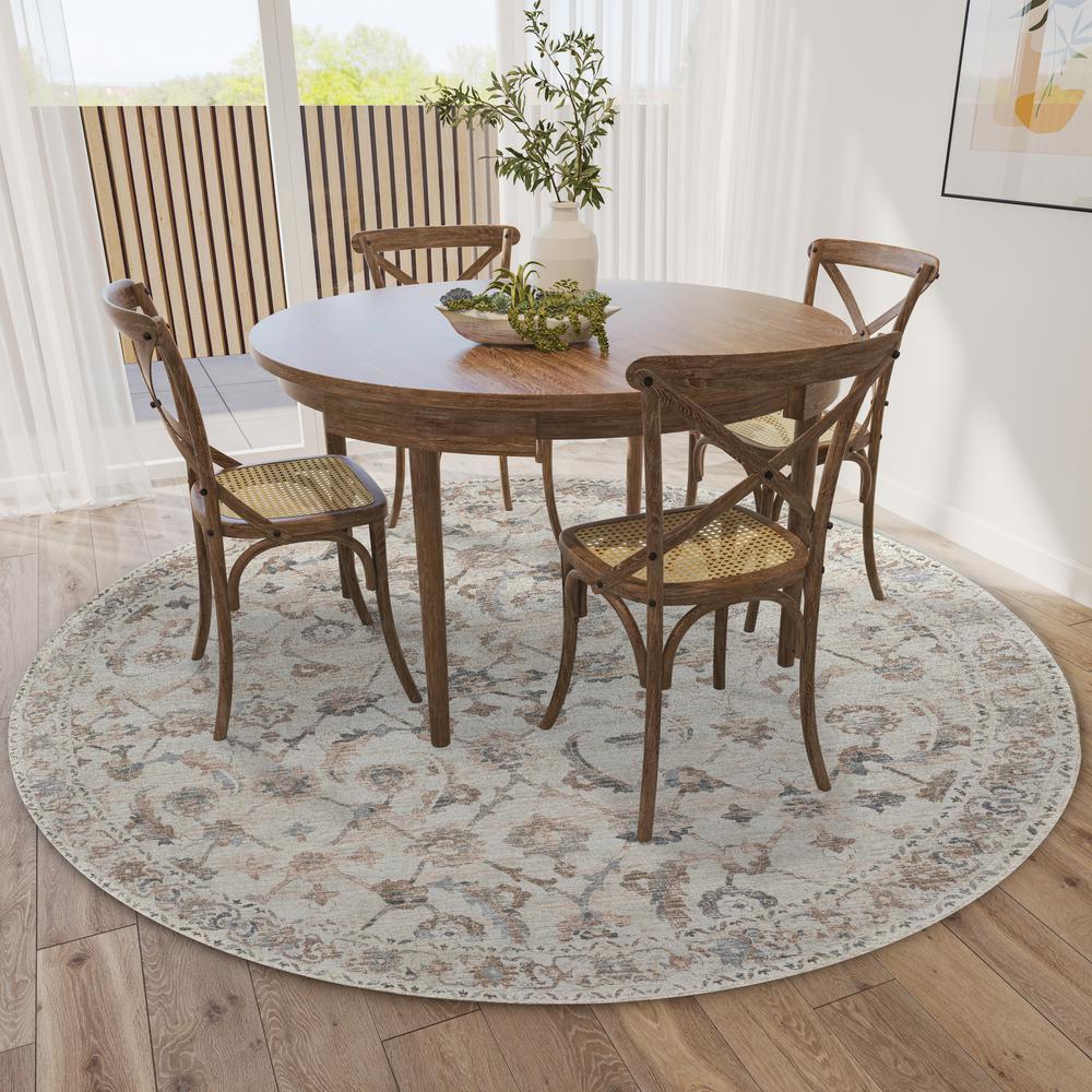 Jericho JC4 Linen 8' x 8' Round Rug. Picture 2