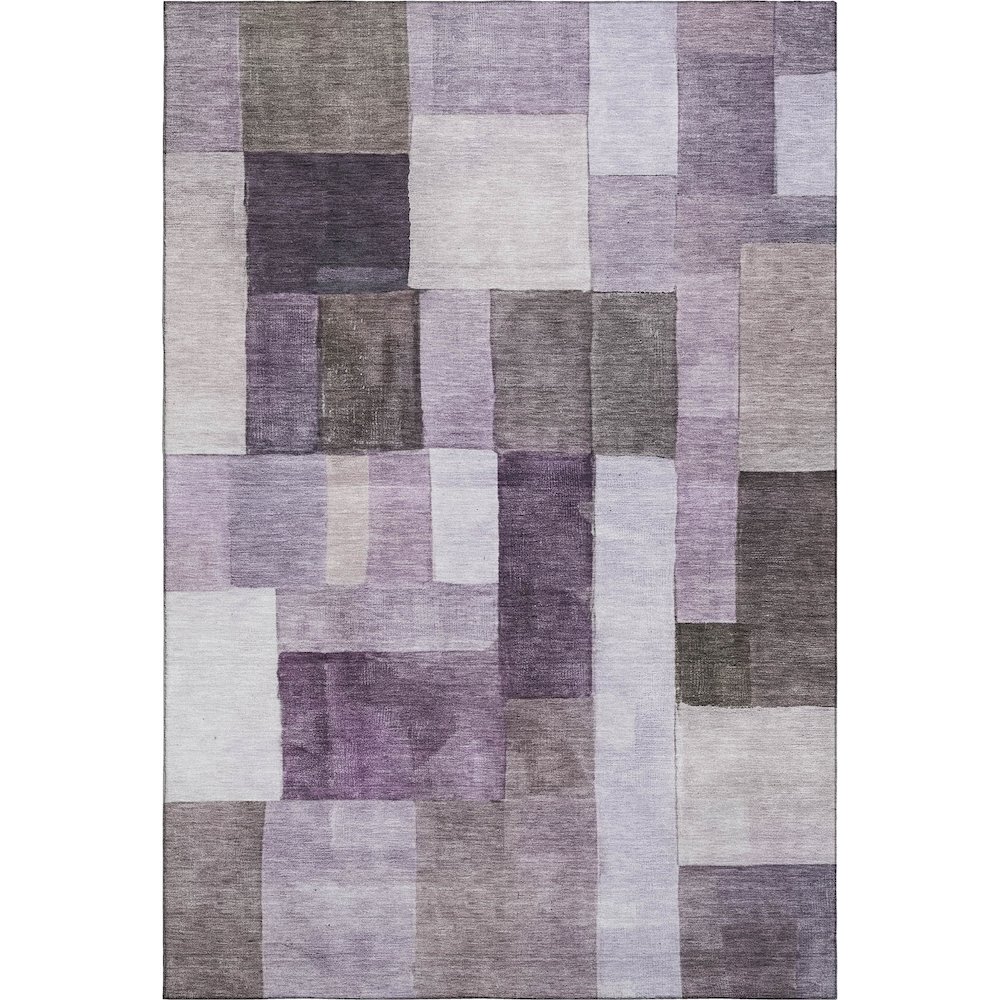 Machine Washable Indoor/Outdoor Neo Eggplant 8' x 10' Rug. Picture 1