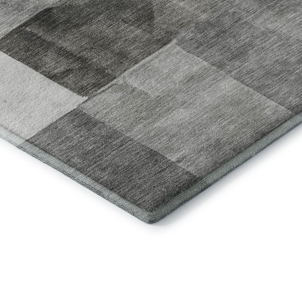 Machine Washable Indoor/Outdoor Neo Pewter 3' x 5' Rug. Picture 2