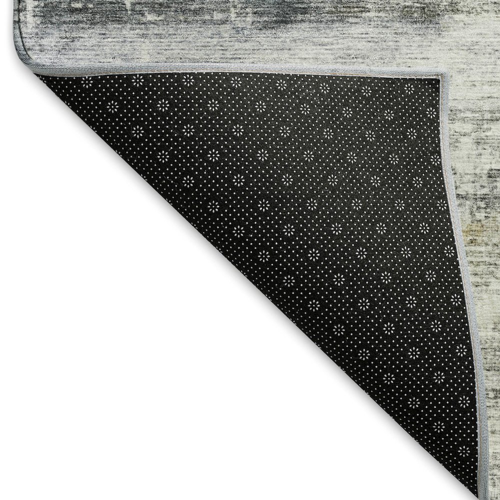 Machine Washable Indoor/Outdoor Neo Silver 3' x 5' Rug. Picture 4