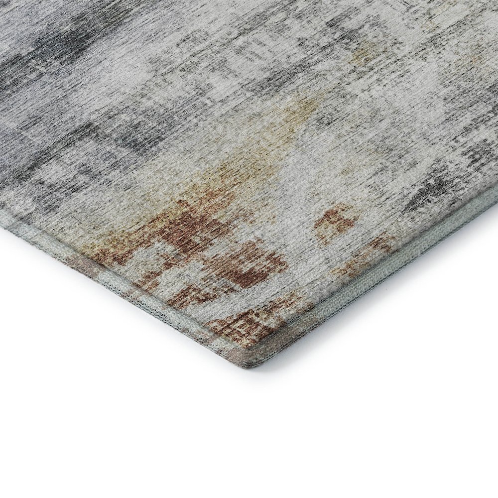 Machine Washable Indoor/Outdoor Neo Silver 3' x 5' Rug. Picture 2
