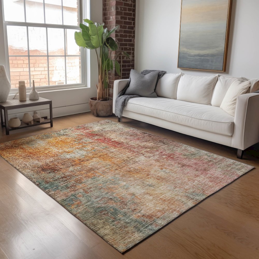 Indoor/Outdoor Nouveau Tan 8' x 10' Rug. Picture 5