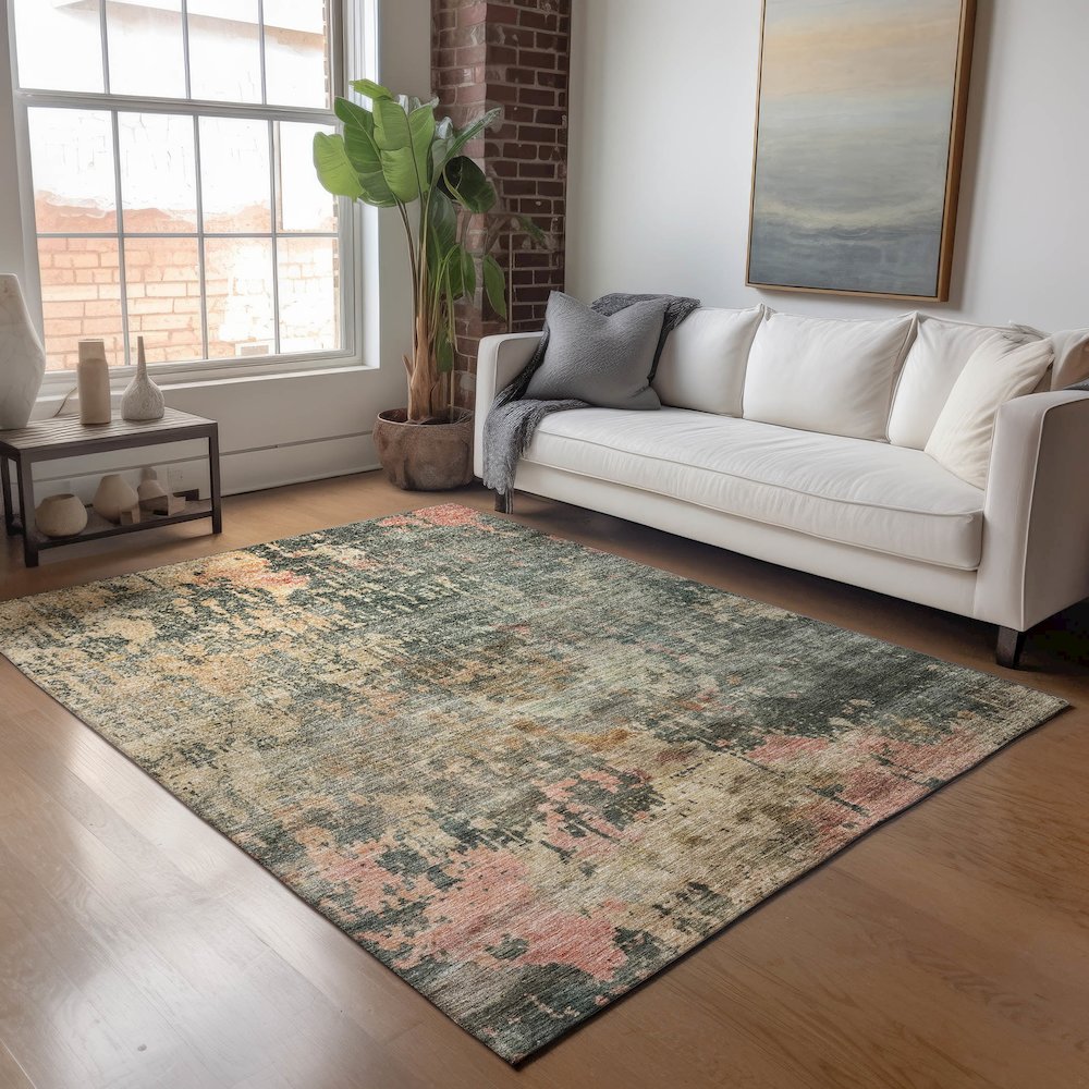 Indoor/Outdoor Nouveau Sage 8' x 10' Rug. Picture 5