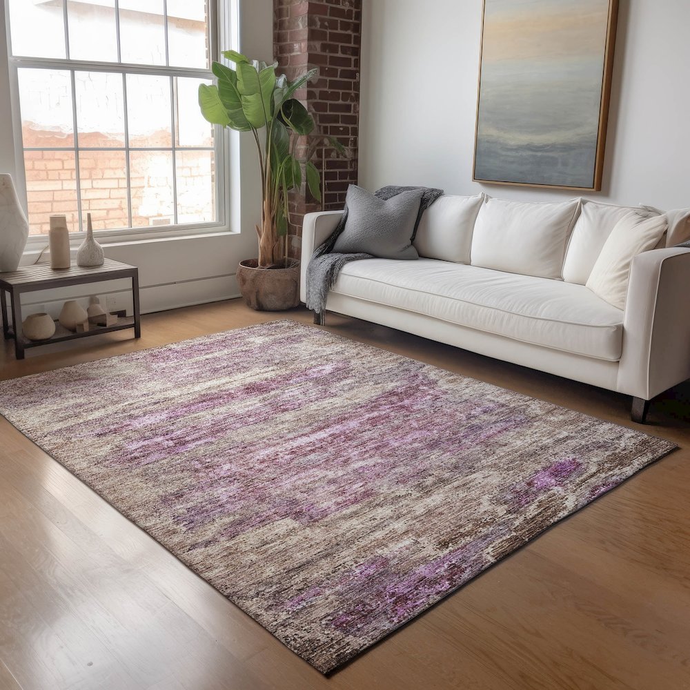 Indoor/Outdoor Nouveau Blush 8' x 10' Rug. Picture 5