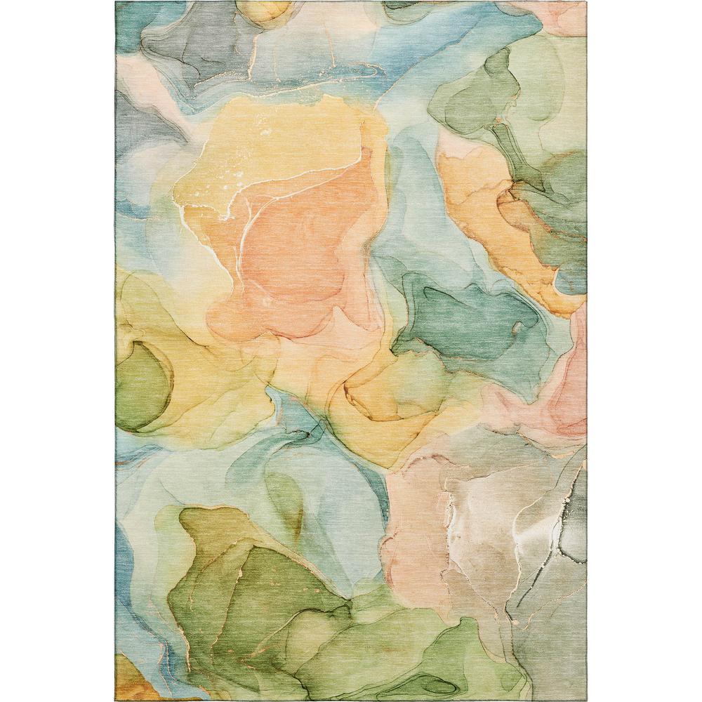 Luxury Washable Odyssey OY4 Beige 5' x 7'6" Rug. Picture 1