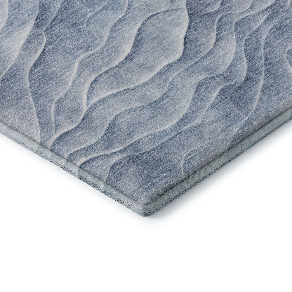 Machine Washable Indoor/Outdoor Pacifica Denim 3' x 5' Rug. Picture 2