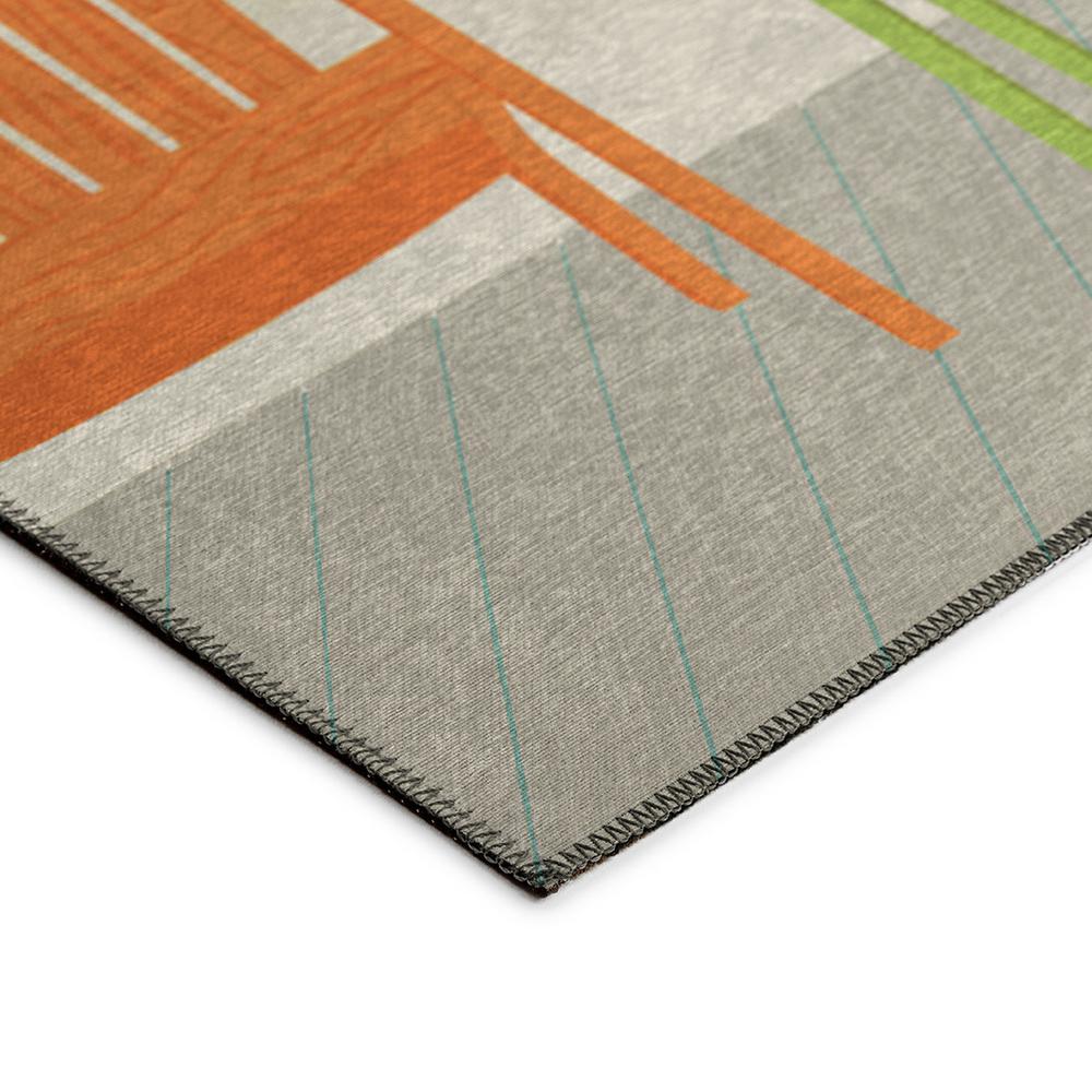 Indoor/Outdoor Harpswell AHP31 Blue Washable 3' x 5' Rug. Picture 4