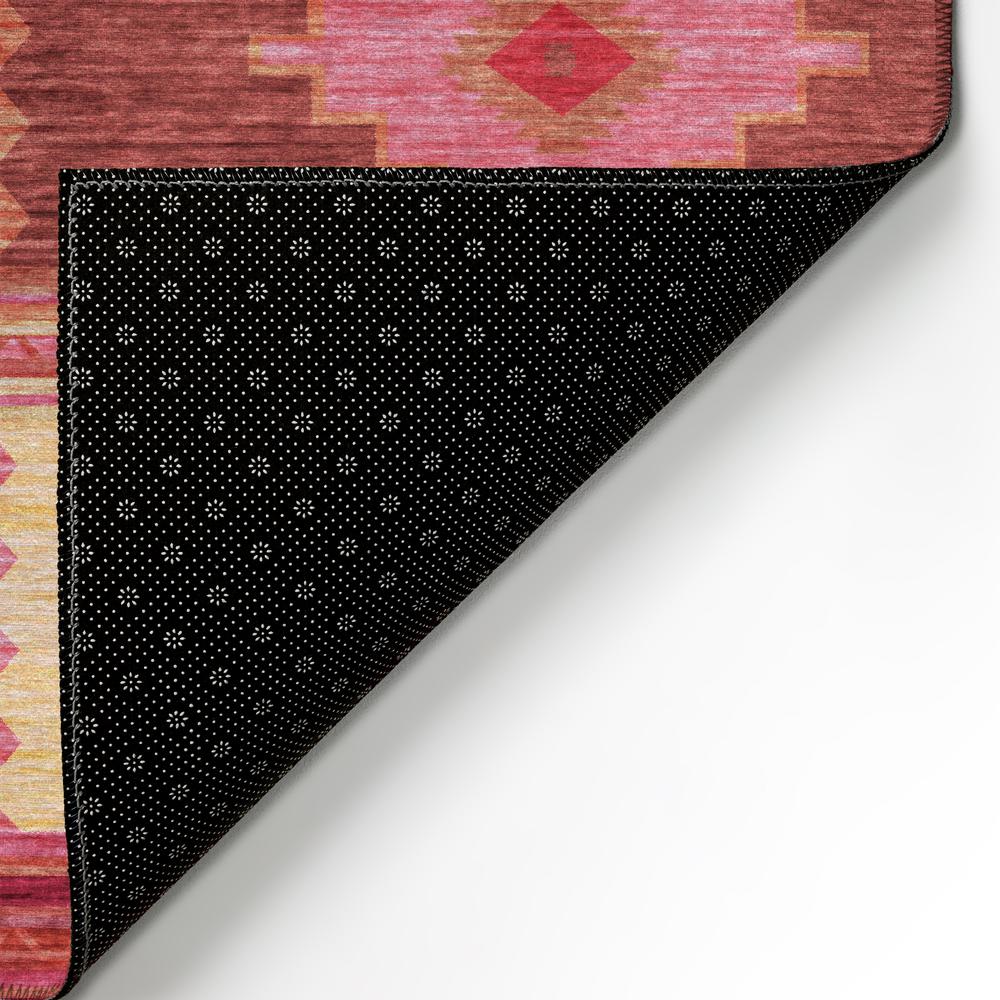 Indoor/Outdoor Sonora ASO31 Pink Washable 3' x 5' Rug. Picture 6