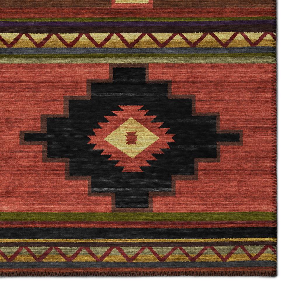 Indoor/Outdoor Sonora ASO31 Paprika Washable 3' x 5' Rug. Picture 3