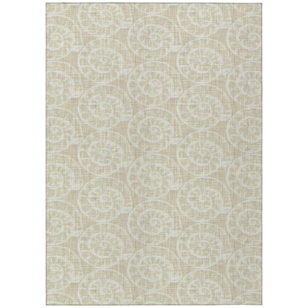 Indoor/Outdoor Surfside ASR41 Beige Washable 8' x 10' Rug. Picture 1