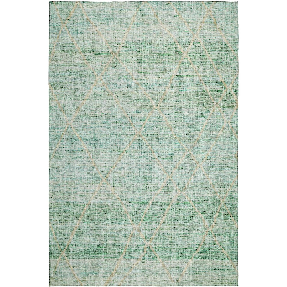 Luxury Washable Indoor/Outdoor Portico Aloe 8' x 10' Rug. Picture 1