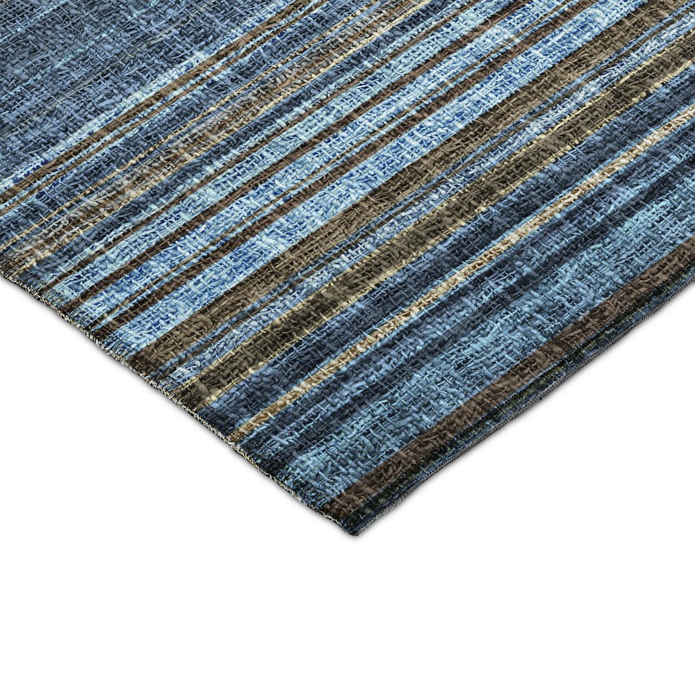 Luxury Washable Indoor/Outdoor Portico Navy 3' x 5' Rug. Picture 2