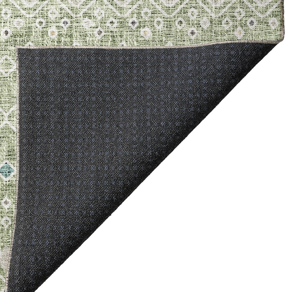 Luxury Washable Indoor/Outdoor Portico Aloe 3' x 5' Rug. Picture 4